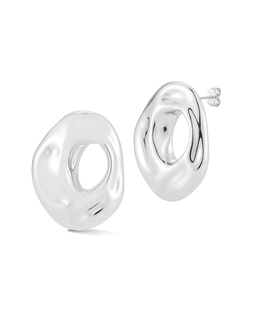 Chloe & Madison Chloe And Madison Jewelry Concave Open Statement Studs