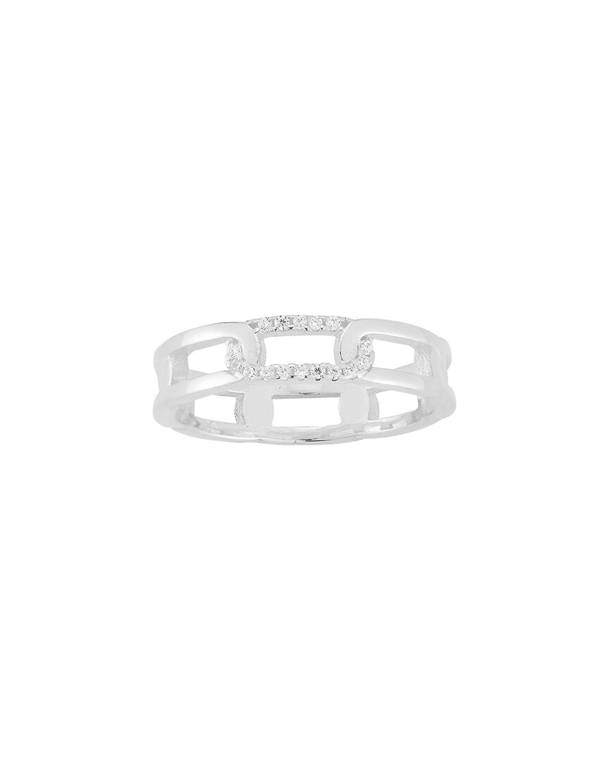 Sphera Milano Silver Cz Chain Ring