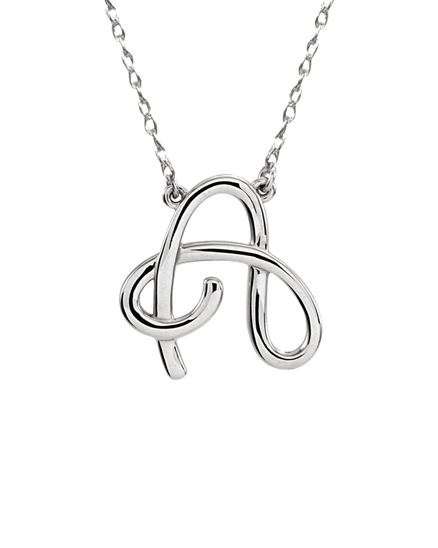 Shop Jane Basch Silver Initial Necklace (a-z)