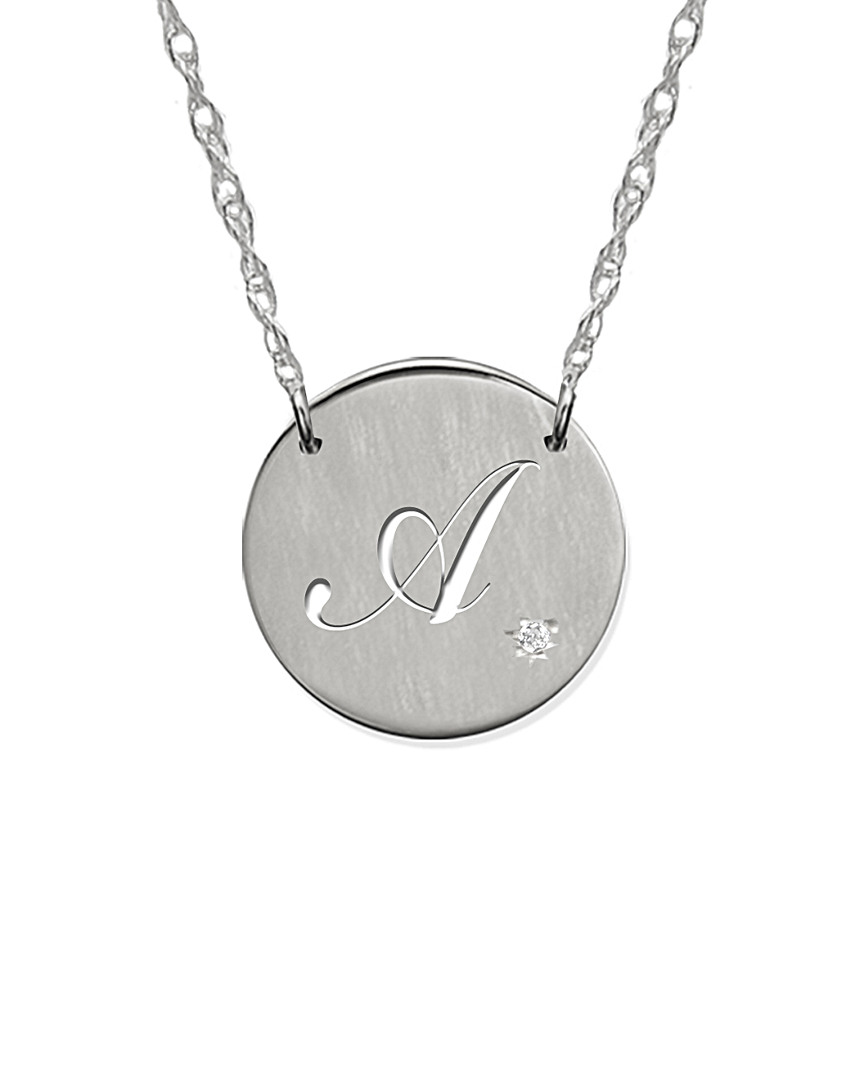 Shop Jane Basch Silver Diamond Initial Necklace (a-z)
