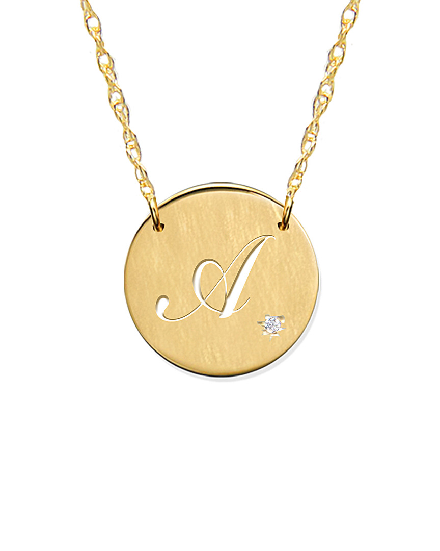 Shop Jane Basch 22k Over Silver Diamond Initial Necklace (a-z)