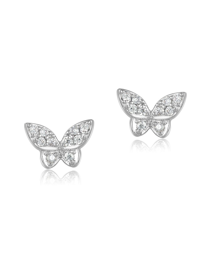 Shop Adornia Rhodium Plated Butterfly Earrings