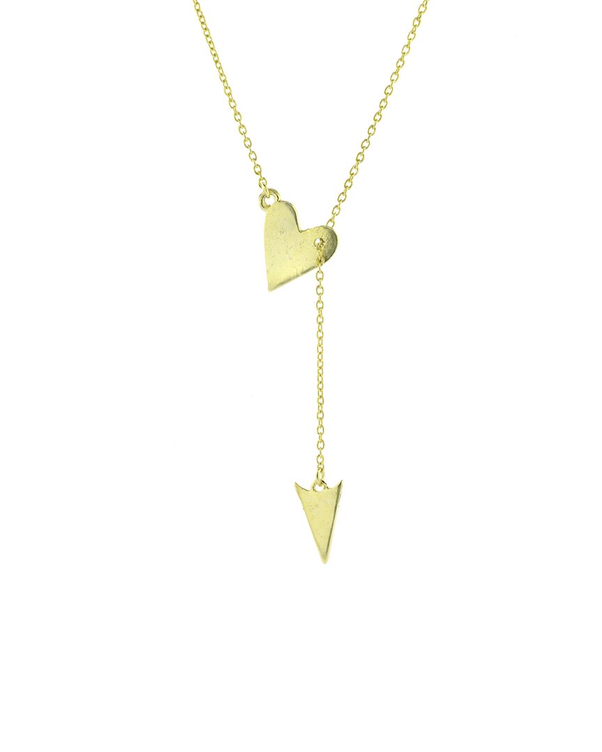 Shop Adornia 14k Over Silver Heart Arrow Lariat Necklace