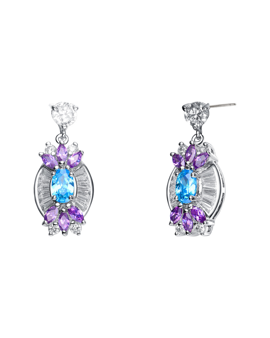 Genevive Silver Cz Earrings