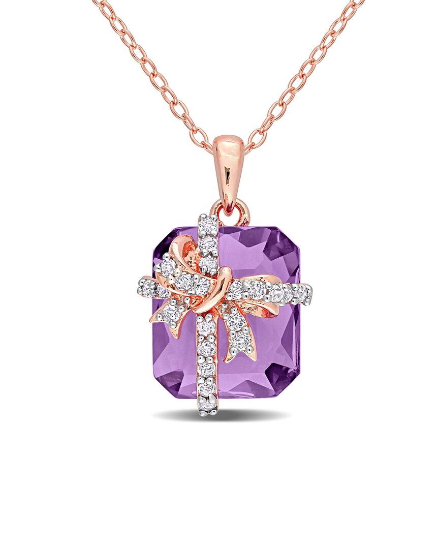 Rina Limor Rose Gold Vermeil 6.71 Ct. Tw. Gemstone Necklace