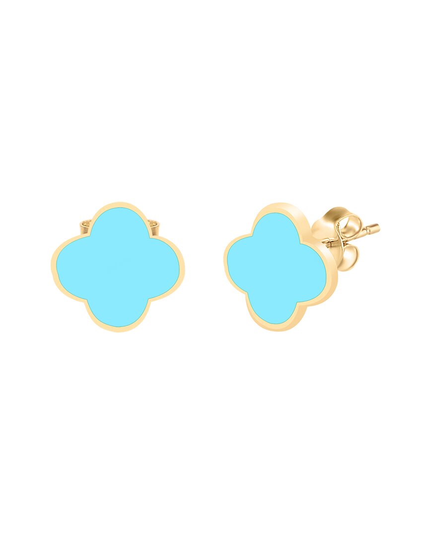 Gabi Rielle 14k Over Silver Clover Earrings