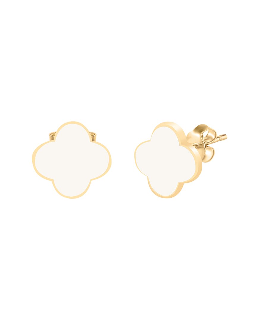 Gabi Rielle 14k Over Silver Clover Earrings