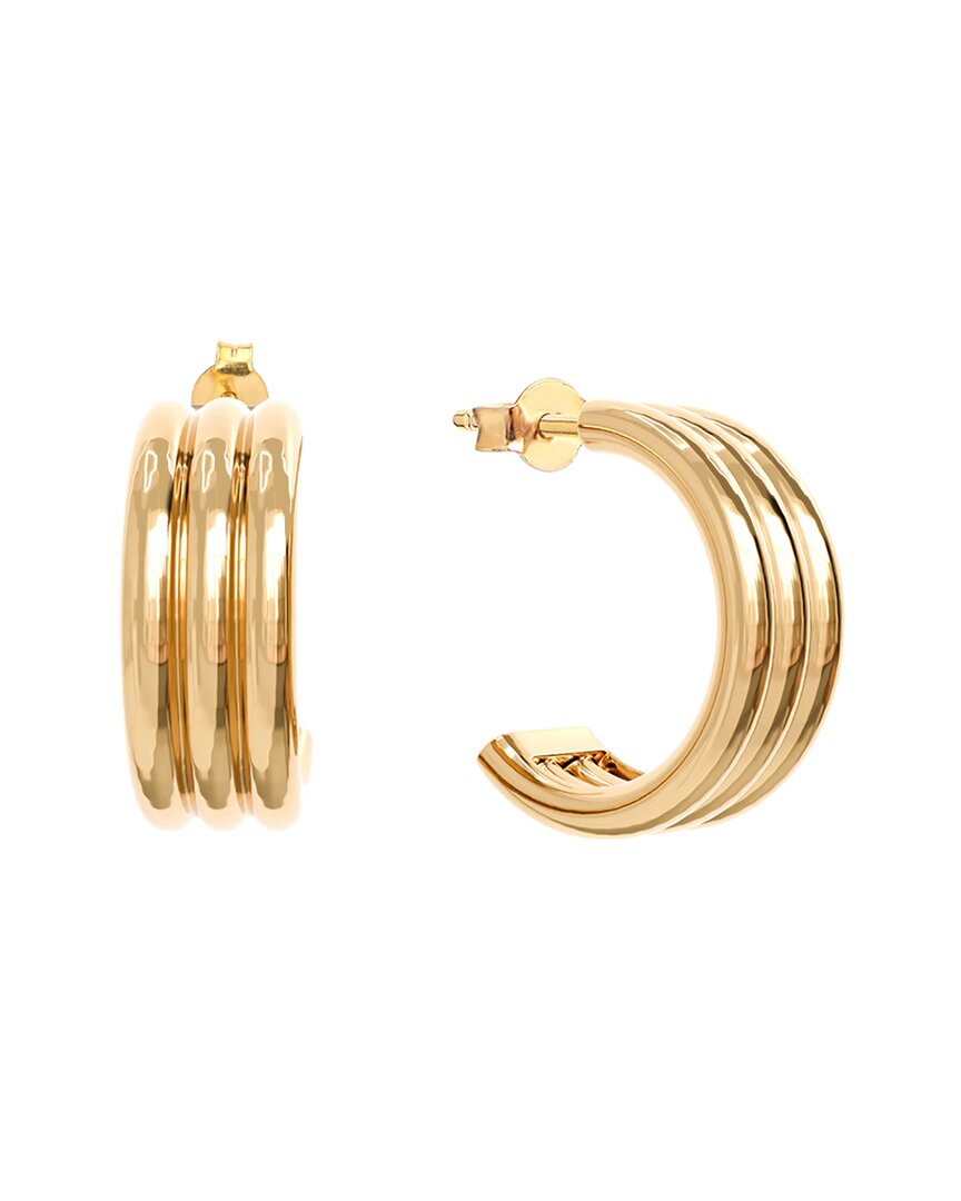 Gabi Rielle 14k Over Silver Mini Hoops In Gold