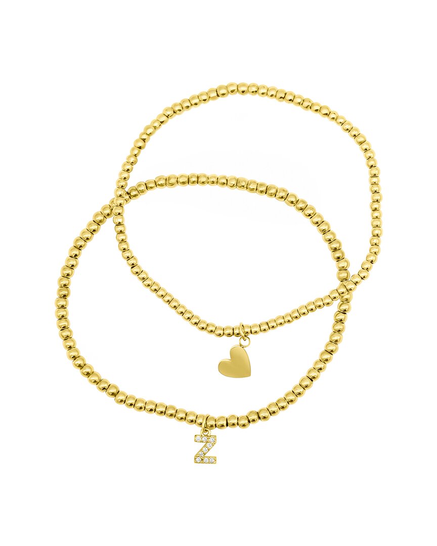 Adornia 14k Plated Initial Bracelet