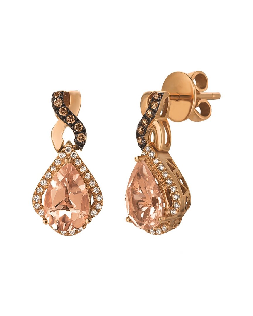 Le Vian 14k Strawberry Gold 2.06 Ct. Tw. Diamond & Morganite Earrings