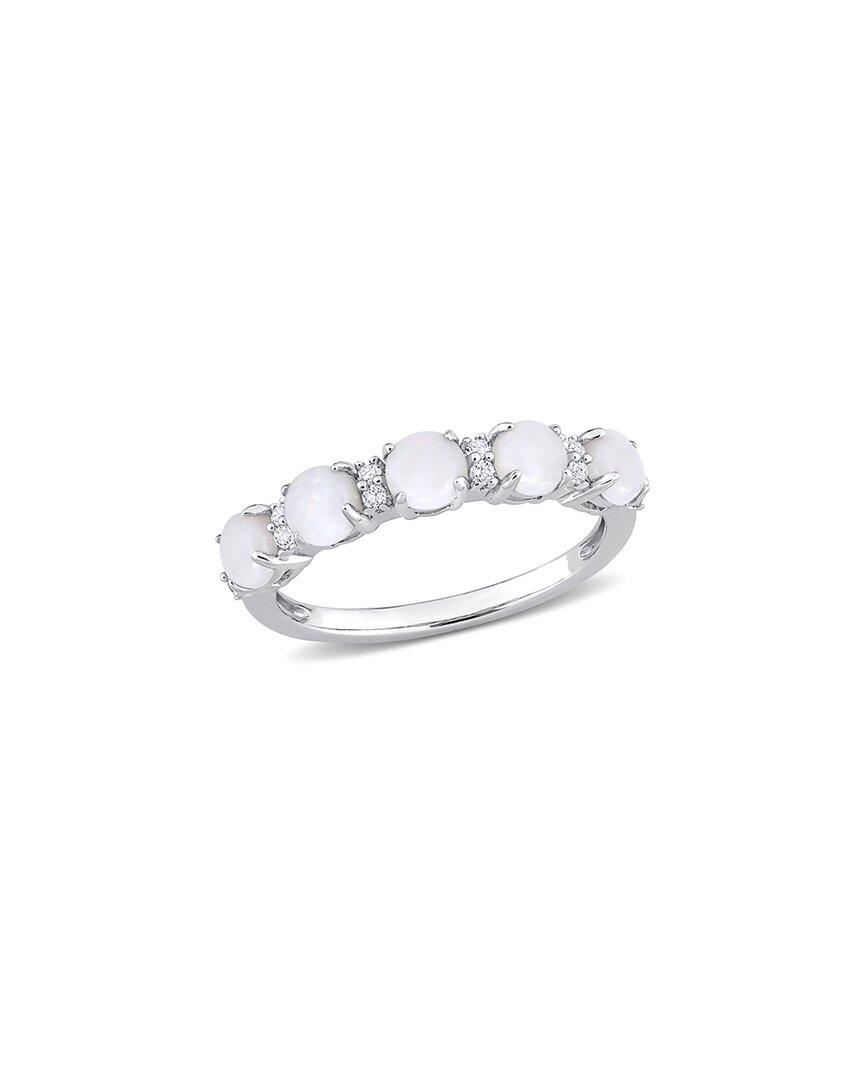 Rina Limor Silver 0.99 Ct. Tw. Gemstone Half-eternity Ring