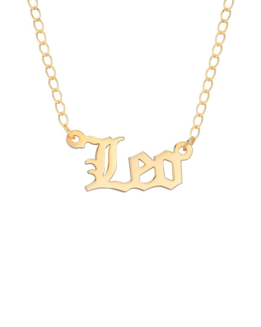 Gabi Rielle Next-level Layering 14k Over Silver Gothic Script Leo Necklace