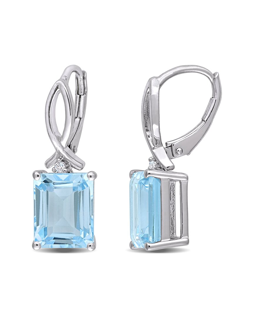Rina Limor Silver 8.26 Ct. Tw. Gemstone Octagon Earrings