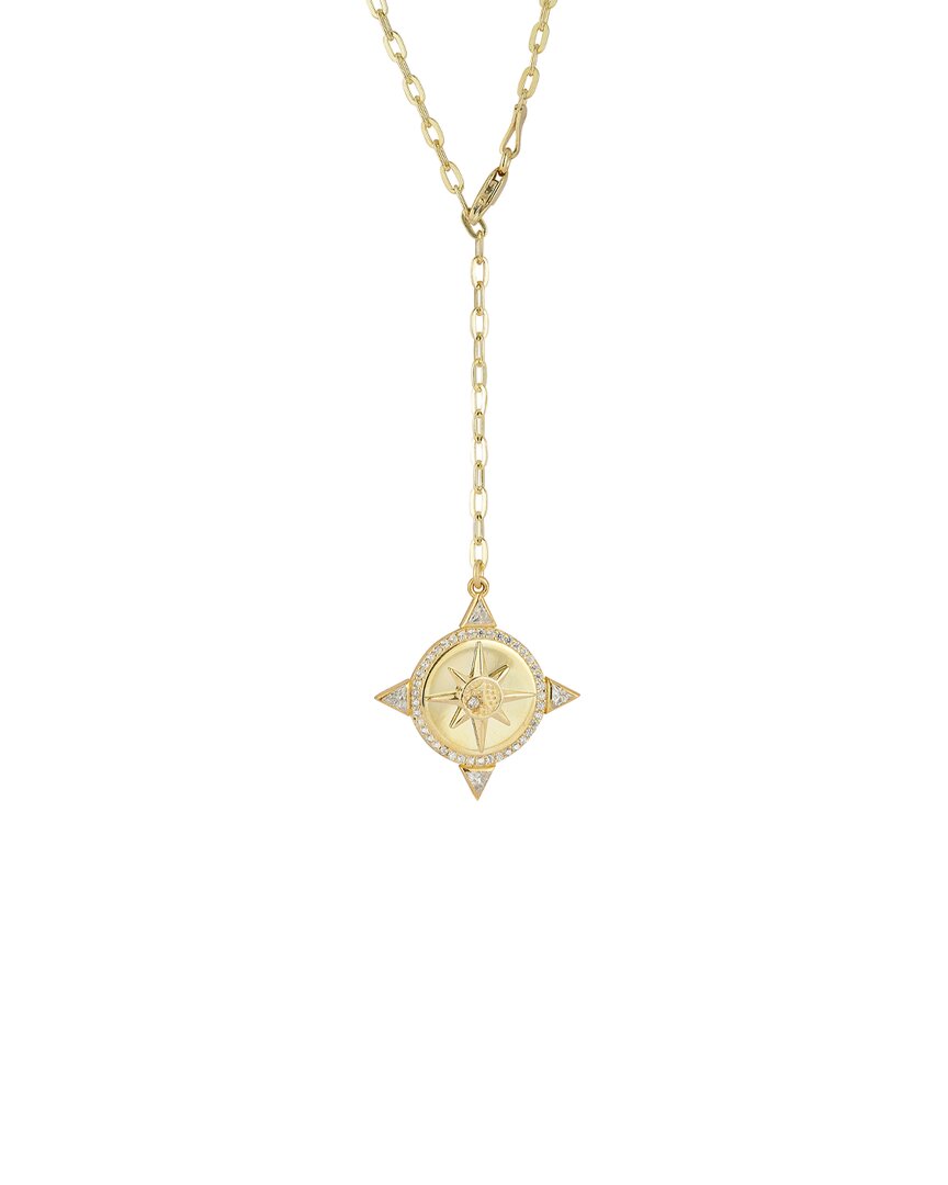 Sphera Milano 14k Over Silver Cz Lariat Necklace