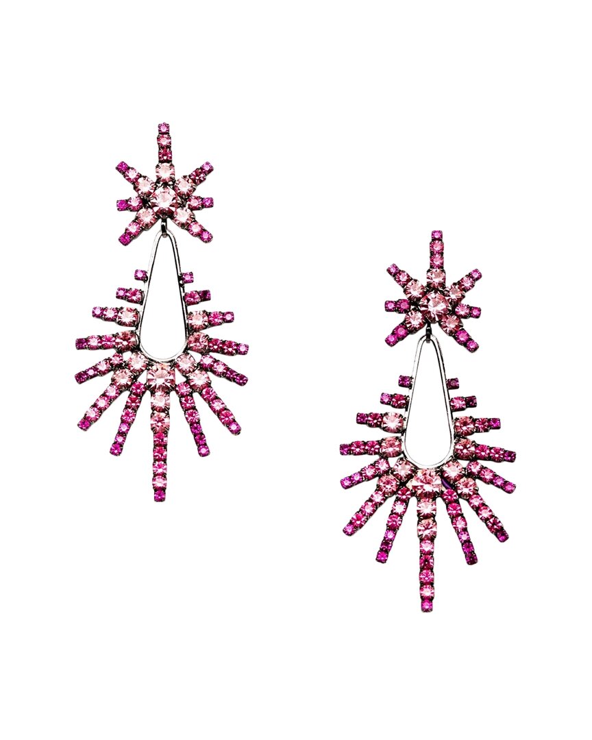 Elizabeth Cole Chandelier Earrings In Pink
