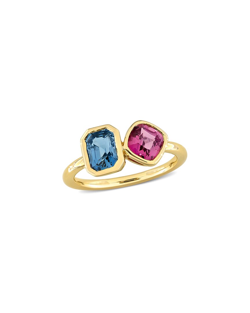 Rina Limor 14k 2.19 Ct. Tw. Blue Spinel Two Stone Ring