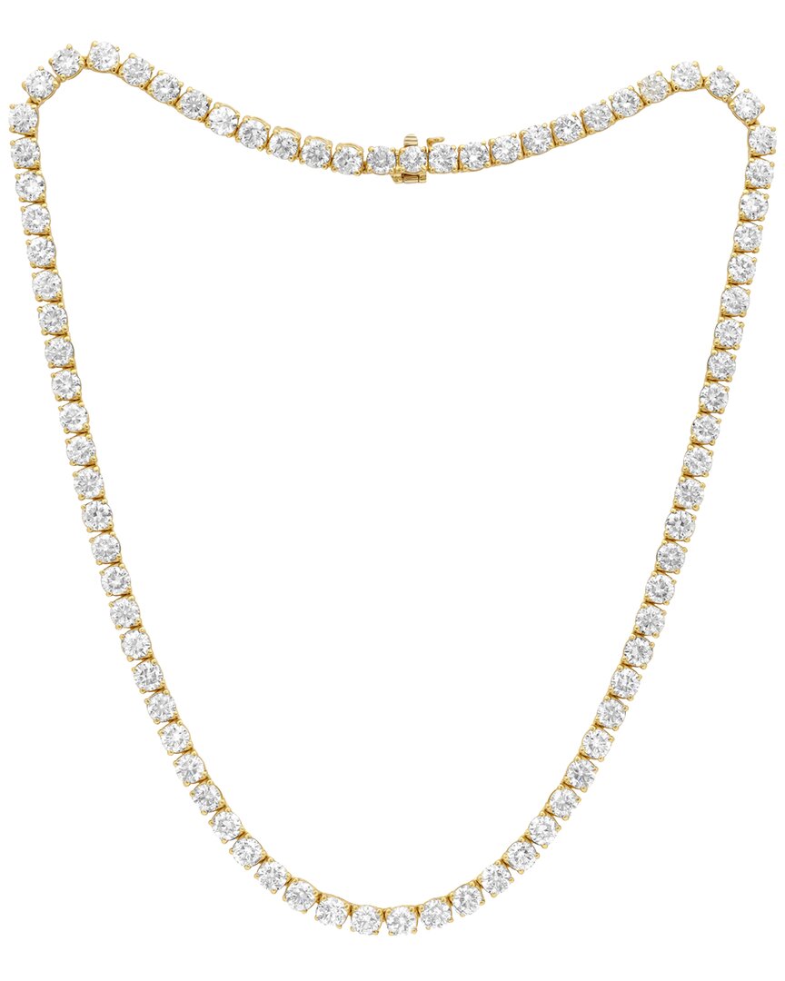 Shop Diana M Lab Grown Diamonds Diana M. Fine Jewelry 14k 15.00 Ct. Tw. Lab Grown Diamond Tennis Necklace