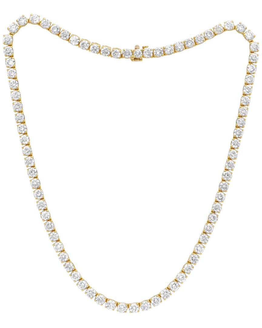 Shop Diana M Lab Grown Diamonds Diana M. Fine Jewelry 14k 25.00 Ct. Tw. Lab Grown Diamond Tennis Necklace