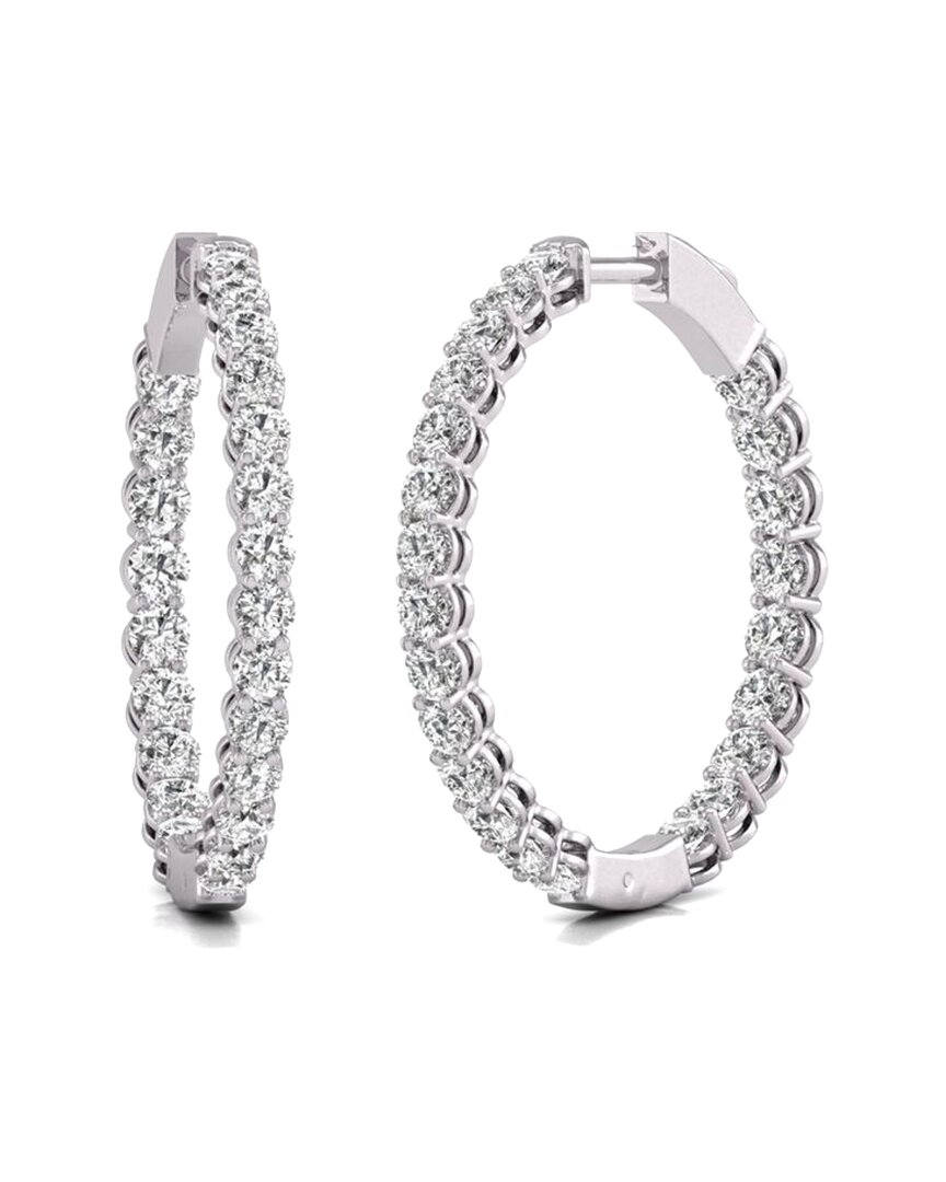 Diana M Lab Grown Diamonds Diana M. Fine Jewelry 14k 10.00 Ct. Tw. Lab Grown Diamond Hoops