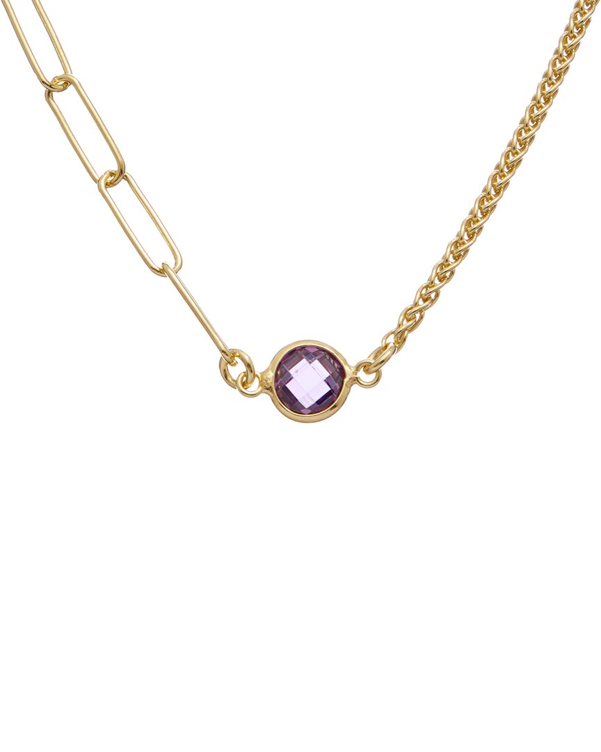 Meshmerise 18k Over Silver 1.00 Ct. Tw. Purple Amethyst Necklace