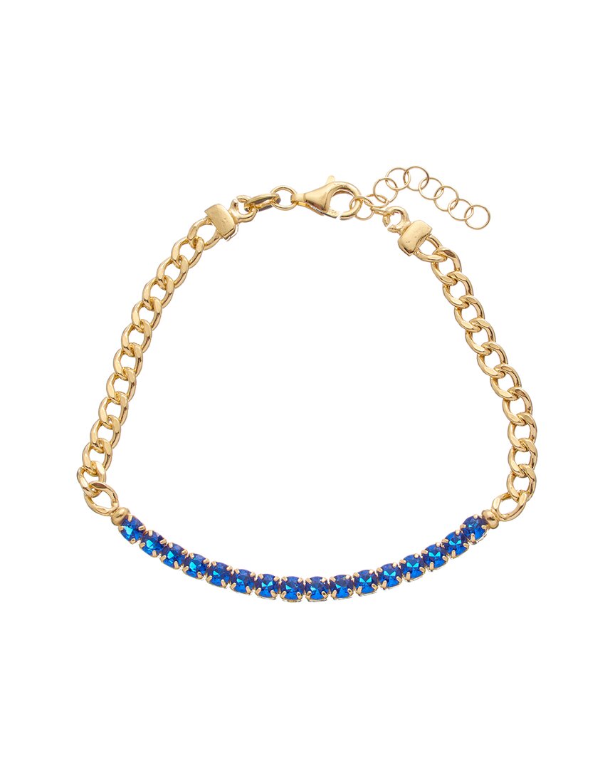 Meshmerise 18k Over Silver 1.50 Ct. Tw. Blue Topaz Bracelet