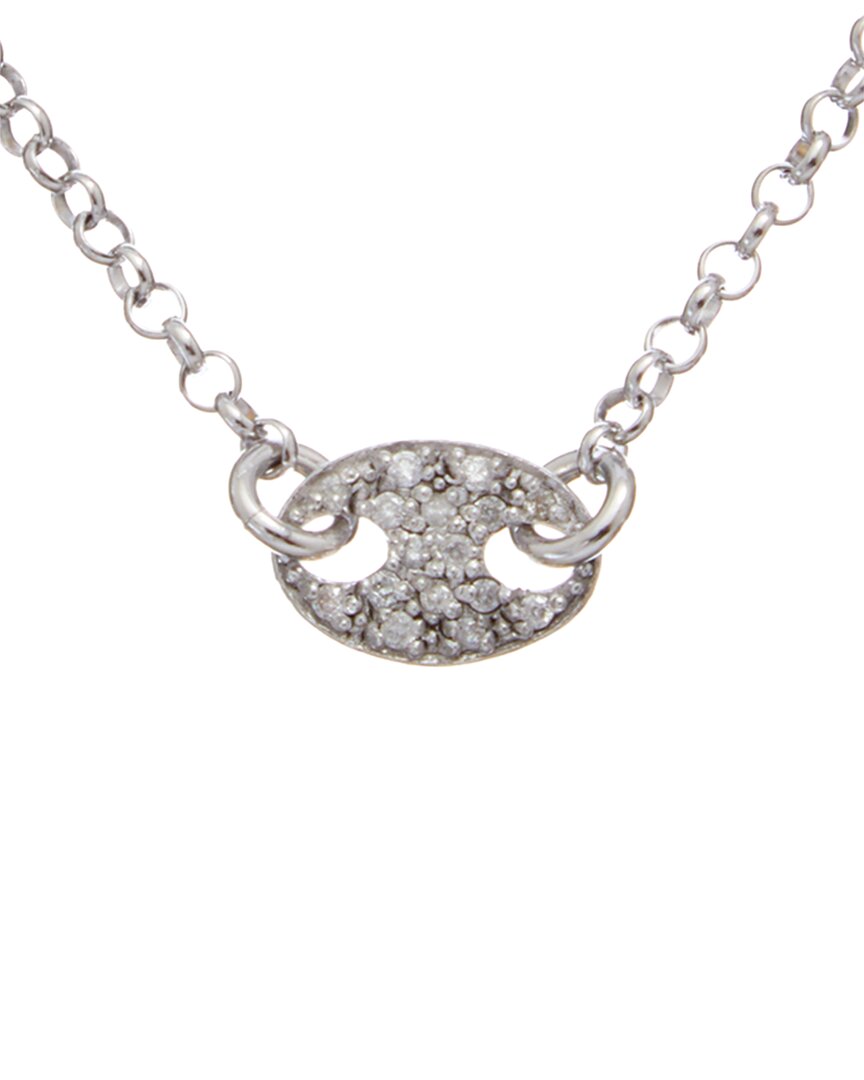 Meshmerise 18k Over Silver 0.15 Ct. Tw. Diamond Necklace
