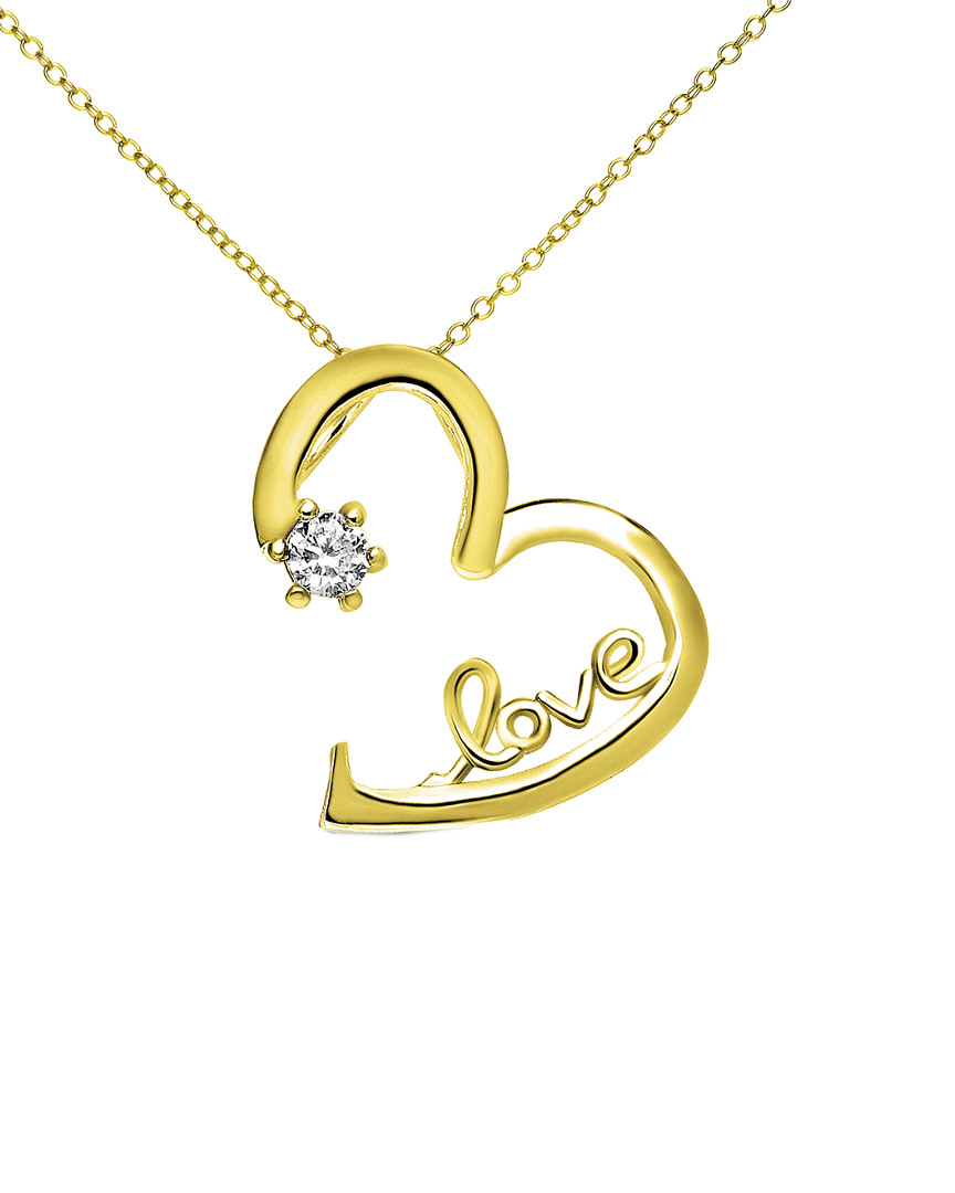 GENEVIVE GENEVIVE 14K OVER SILVER NECKLACE