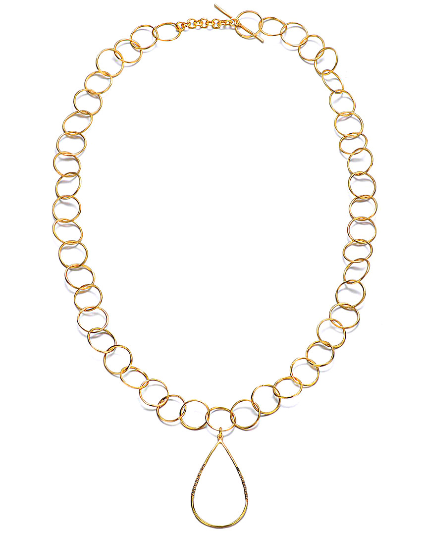 GENEVIVE GENEVIVE 14K OVER SILVER NECKLACE