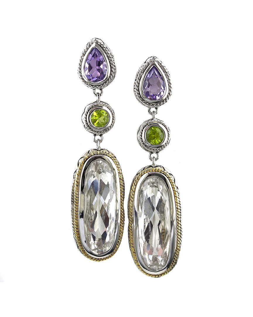 Andrea Candela Dulce-tutti Frutti 18k Over Silver Diamond & Gemstone Earrings