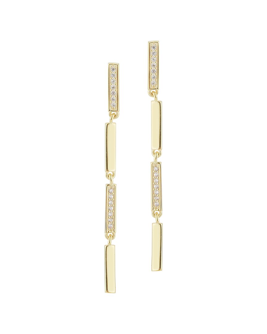 Glaze Jewelry 14k Over Silver Cz Bar Earrings