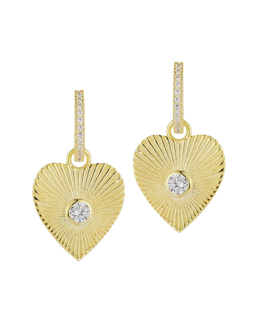 Glaze Jewelry 14k Over Silver Cz Heart Earrings