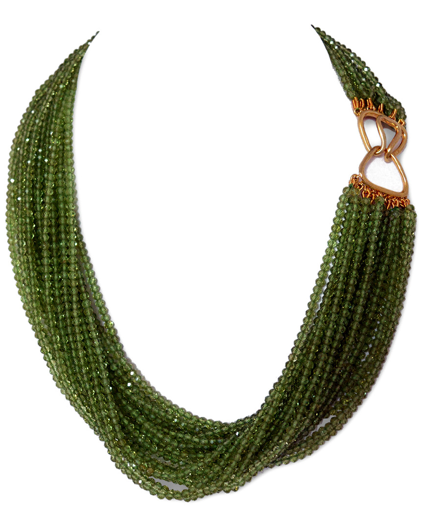 Arthur Marder Fine Jewelry Gold Over Silver Peridot Layered Necklace