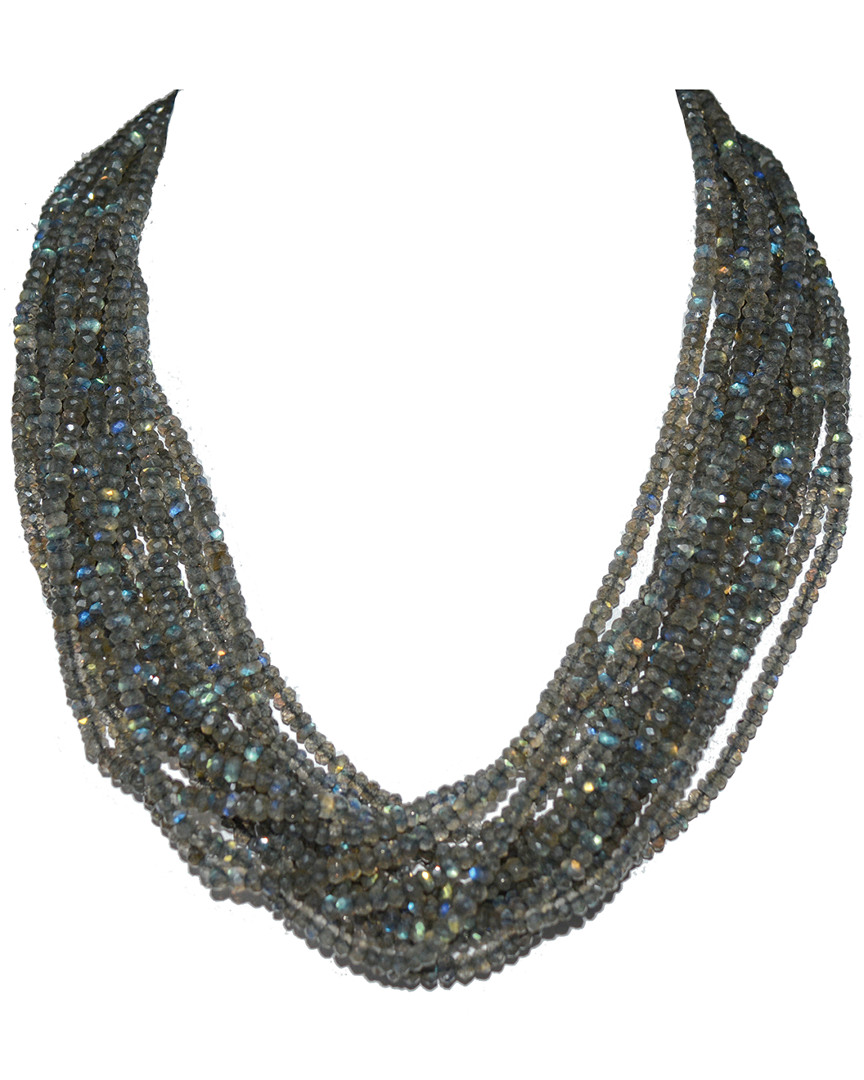 Arthur Marder Fine Jewelry Silver Labradorite Layered Necklace In Gray