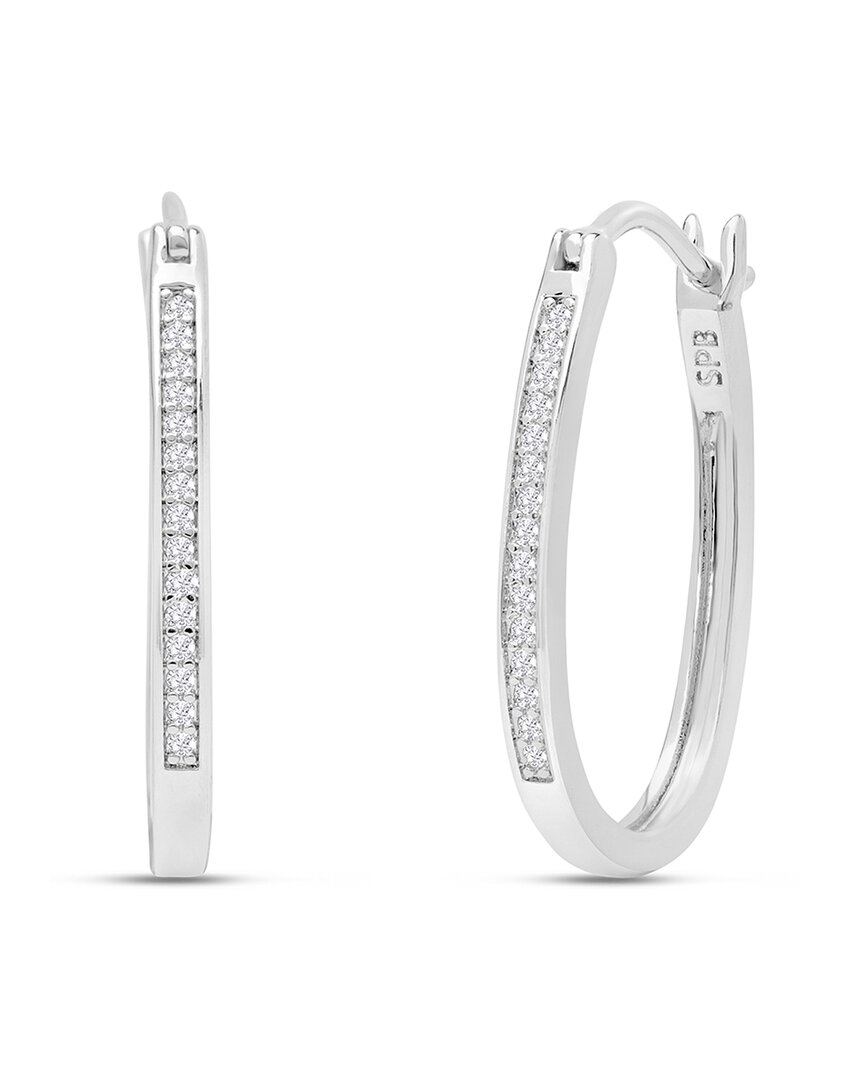 Jaclyn Smith Platinum Plated 0.25 Ct. Tw. Lab-grown Moissanite Earrings In No Color