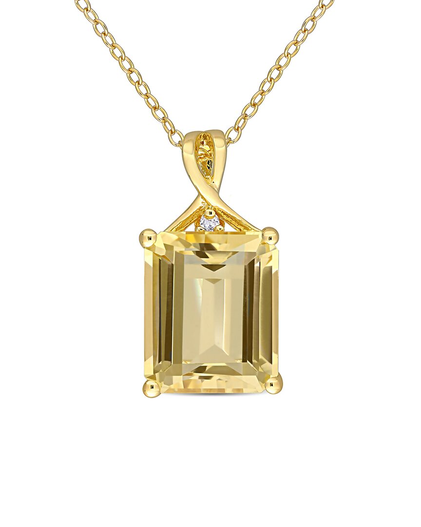 Rina Limor Vermeil 6.58 Ct. Tw. Gemstone Octagon Necklace