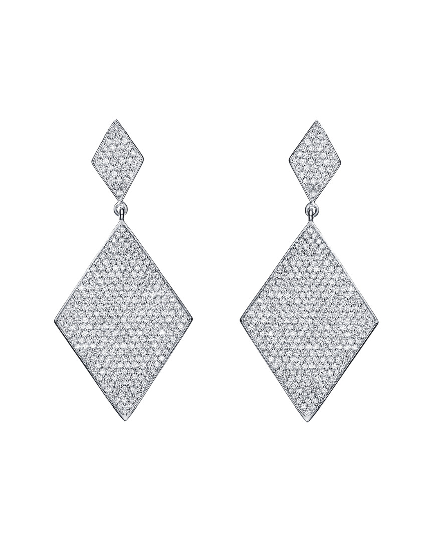Genevive Silver Cz Earrings