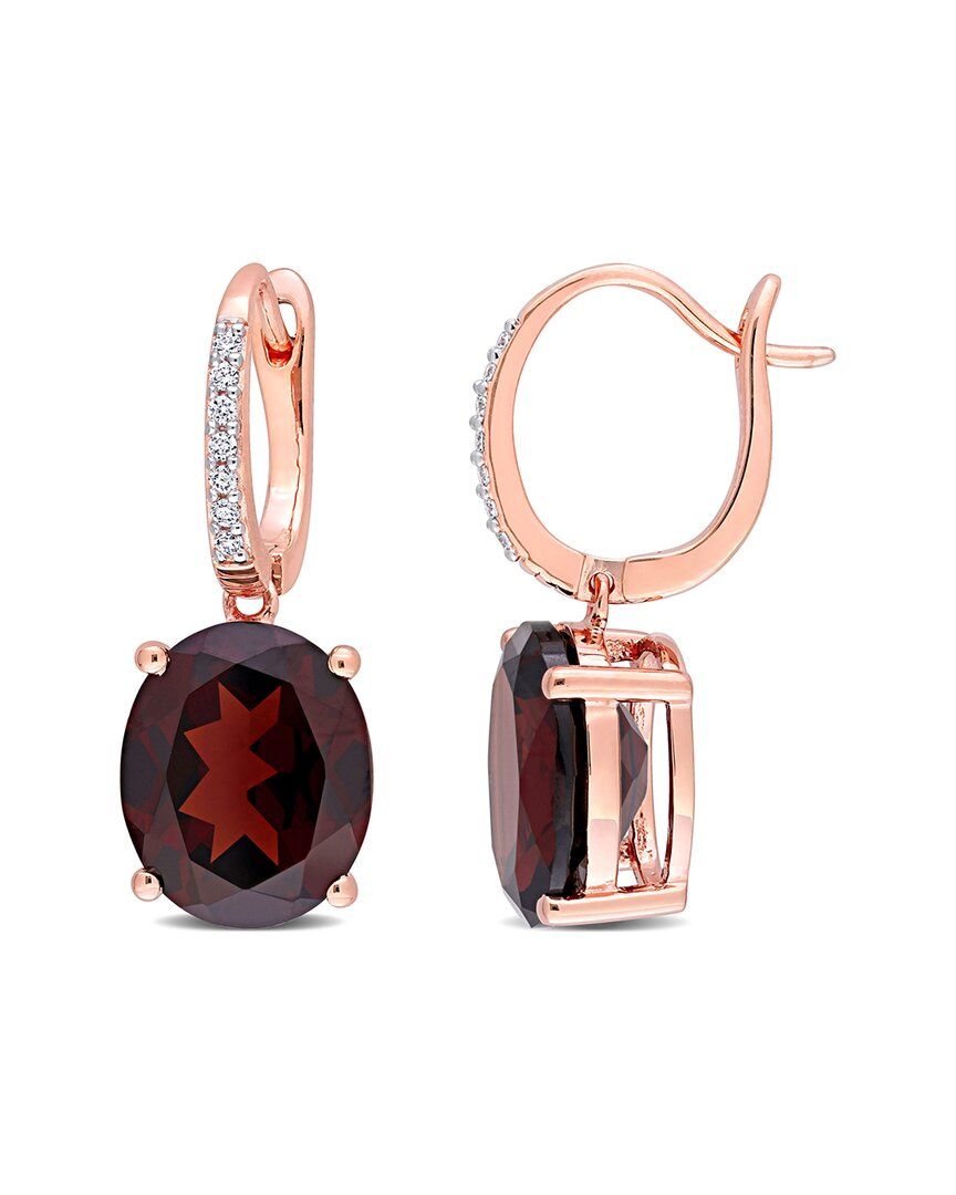 Rina Limor 14k Rose Gold 9.71 Ct. Tw. Diamond & Garnet Earrings