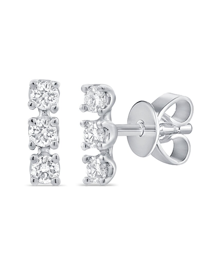 Sabrina Designs 14k 0.13 Ct. Tw. Diamond Bar Earrings