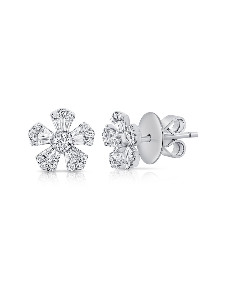 Sabrina Designs 14k 0.54 Ct. Tw. Diamond Flower Earrings