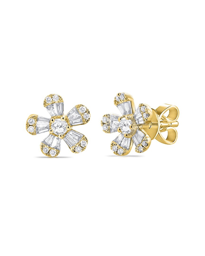 Sabrina Designs 14k 0.72 Ct. Tw. Diamond Flower Studs