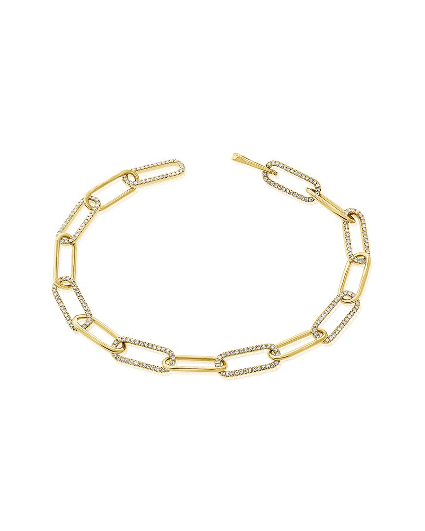 Sabrina Designs 14k 0.84 Ct. Tw. Diamond Link Bracelet