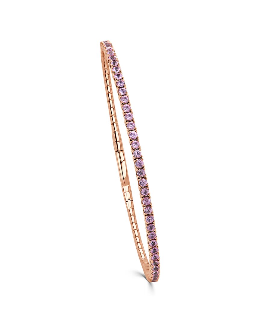 Sabrina Designs 14k Rose Gold 1.86 Ct. Tw. Sapphire Flexible Bangle Bracelet