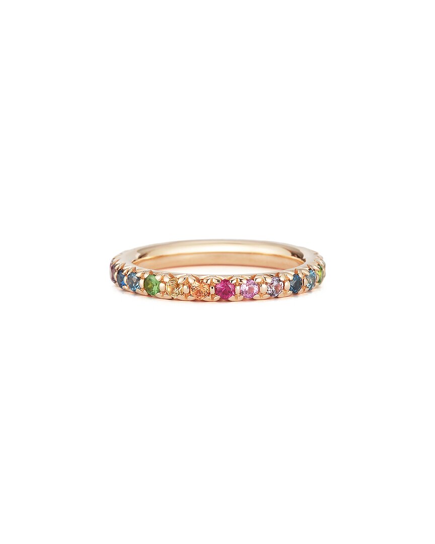 Nephora 14k Rose Gold 1.10 Ct. Tw. Rainbow Sapphires Ring
