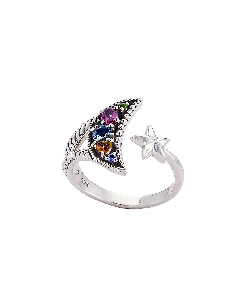 Shop Samuel B. Silver 0.52 Ct. Tw. Gemstone Moon & Star Ring