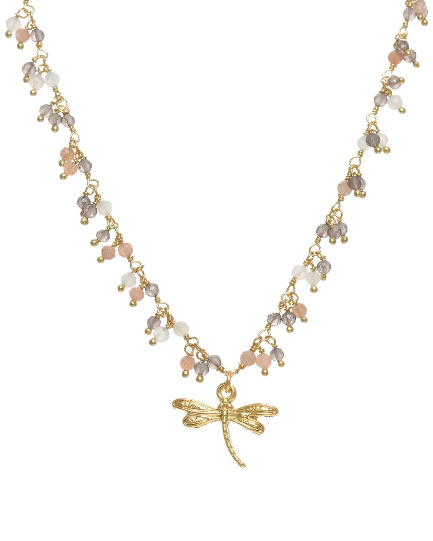 Rachel Reinhardt 14k Over Silver Dragonfly Necklace