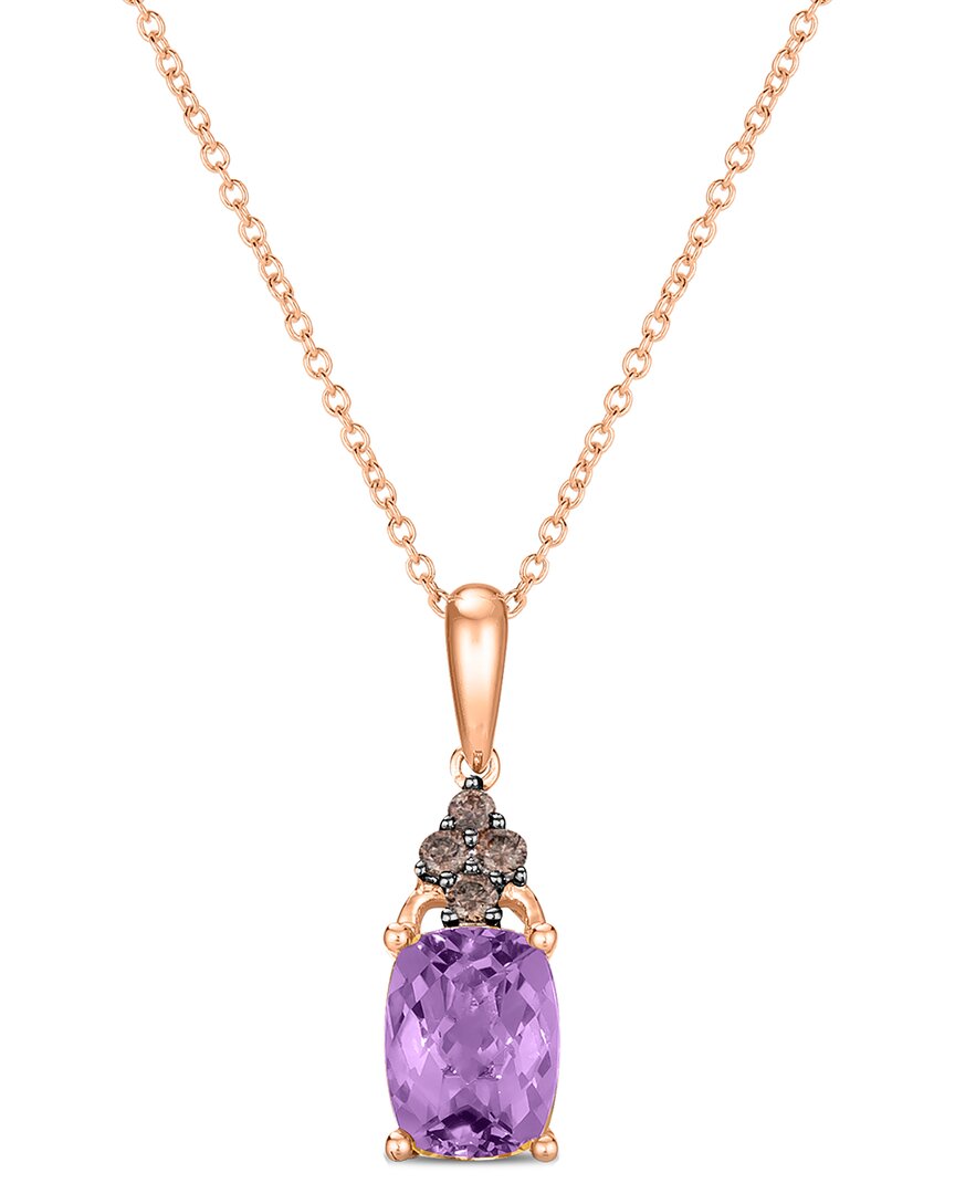 Le Vian ® Euphoria Chocolate 14k 1.23 Ct. Tw. Diamond & Amethyst Pendant