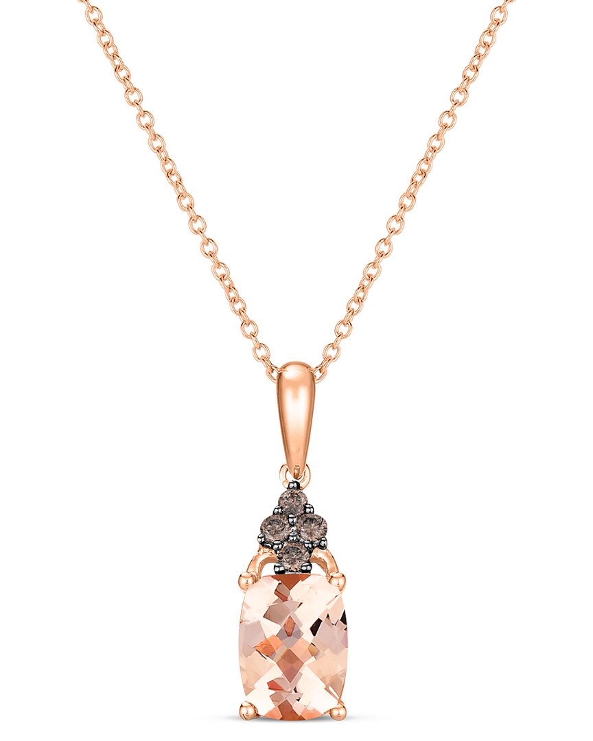 Le Vian ® Euphoria Chocolate 14k 1.14 Ct. Tw. Diamond & Morganite Pendant