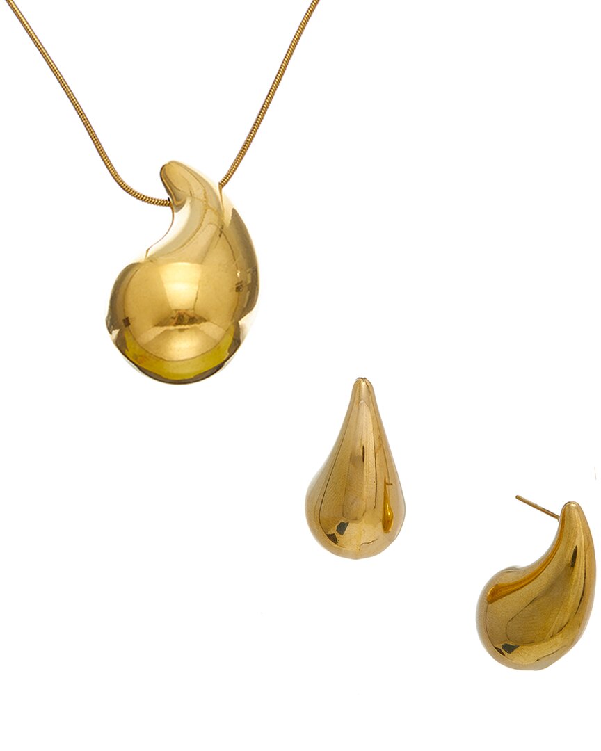 Dannijo Plated Necklace & Earrings Set