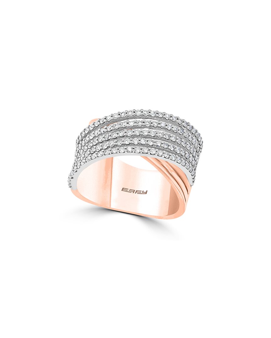 Effy Fine Jewelry 14k Two-tone 0.76 Ct. Tw. Diamond Half-eternity Ring