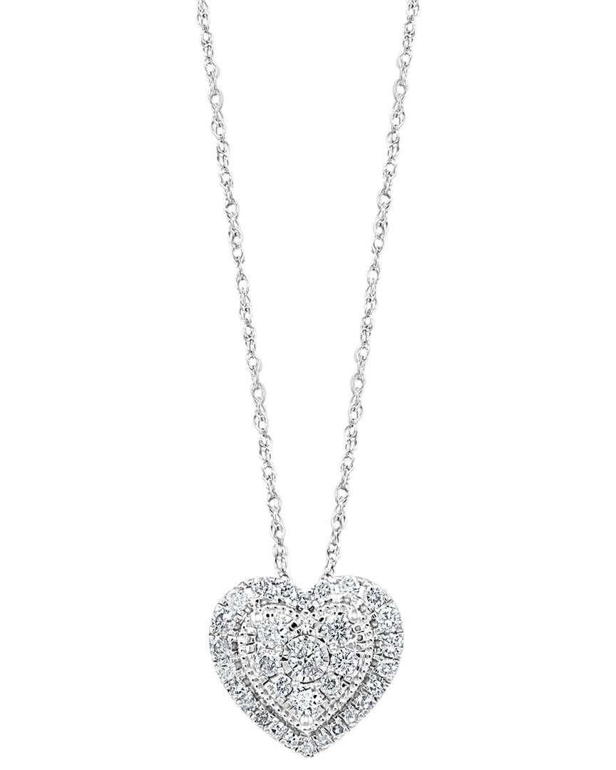 Effy Fine Jewelry Silver 0.47 Ct. Tw. Diamond Necklace In Transparent